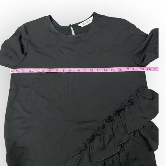 Max Mara Briose Silk Top in Black Size 8 - Picture 9 of 11